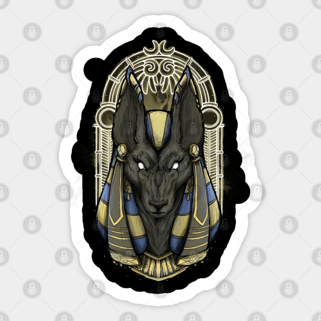 Anubis Sticker by xMorfina